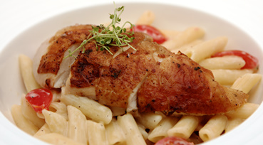 Grillet timian kylling med cremet citronpasta