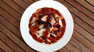 Kylling i kaffe-rub og med Espresso BBQ-sauce